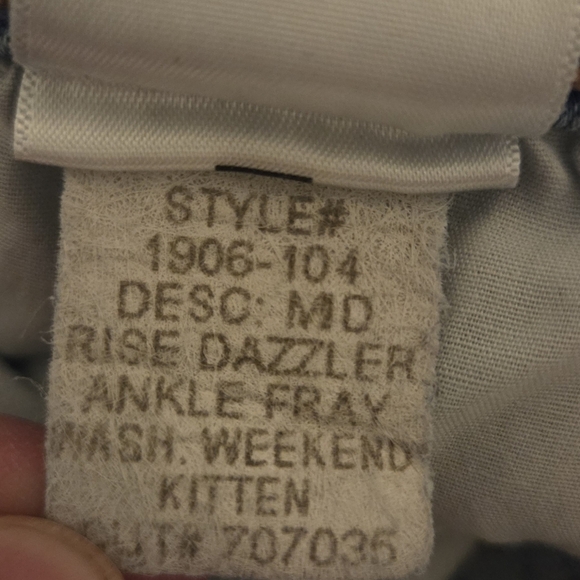 Mother Mid Rise Dazzler Ankle Fray In Weekend Kitten Women's Size 27 Blue Jeans - Picture 8 of 12